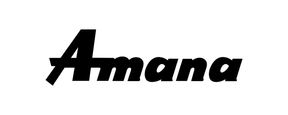 Amana logo. Home appliance brand. Amana is a home appliance brand owned by Whirlpool Corporation, Phoenix, AZ.